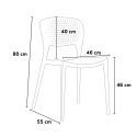Chaise de cuisine bar café polypropylène empilable intérieur et extérieur Garden Giulietta 