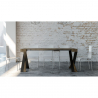 Console extensible 90x40-300 cm table en bois design moderne Diago Noix Remises