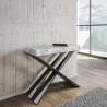 Table à manger console extensible 90x40-300cm design marbre Diago Marble Promotion