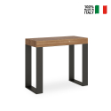 Table console d'entrée extensible 90x40-300cm bois métal Tecno Fir Offre