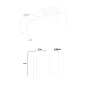 Table console d'entrée extensible 90x40-300cm bois métal Tecno Fir Catalogue