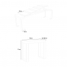Table console d'entrée extensible 90x40-300cm bois métal Tecno Fir Catalogue