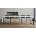 Console extensible 90x40-300cm table à manger design en métal blanc Tecno Réductions