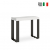 Console extensible 90x40-300cm table à manger design en métal blanc Tecno Offre