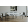 Console extensible 90x40-300cm table à manger design en métal blanc Tecno Remises