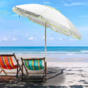 Parasol de plage 200 cm anti-vent protection UV Sardegna Réductions
