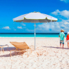 Parasol de plage 220 cm aluminium anti-vent protection UV Roma Modèle