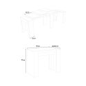 Console extensible 90x48-204cm table design moderne anthracite Basic Small Report Réductions