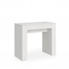 Table à manger console design extensible 90x42-302cm bois blanc Modem Offre