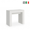 Table à manger console design extensible 90x42-302cm bois blanc Modem Vente