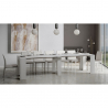 Table à manger console design extensible 90x42-302cm bois blanc Modem Réductions