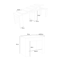 Table à manger console design extensible 90x42-302cm bois blanc Modem Catalogue
