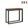 Console extensible 90x40-300cm table à manger moderne en bois Elettra Noix Vente