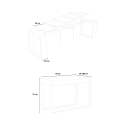 Console extensible 90x40-300cm table de salle à manger en bois Elettra Nature Catalogue