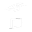 Table console extensible design moderne 90x40-300cm gris Nordica Concrete Catalogue