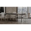 Table console extensible design moderne 90x40-300cm gris Nordica Concrete Remises
