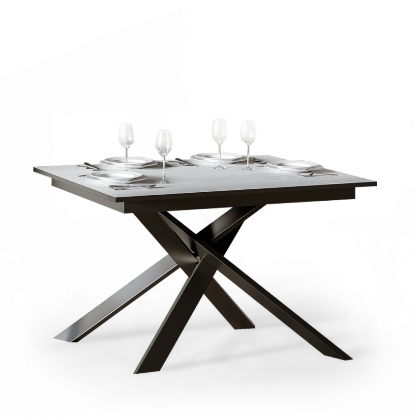 Romagna Libra Noix Table à manger cuisine extensible 90x90-180cm