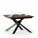 Table à manger design extensible en bois moderne 90x120-180cm Ganty Wood Offre