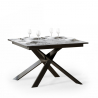 Table à manger extensible 90x120-180cm design moderne marbre Ganty Marble Offre