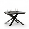 Table à manger extensible moderne 90x120-180cm anthracite Ganty Report Offre