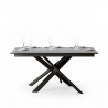 Table à manger extensible 90x160-220cm design blanc moderne Ganty Long Offre