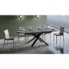 Table à manger extensible moderne 90x160-2200cm anthracite Ganty Long Report Remises