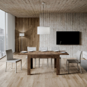 Table à manger design extensible 90x120-180cm bois moderne Bibi Wood Remises