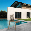 Chaise de cuisine bar café en polypropylène nid d'abeille Gruvyer Grand Soleil 