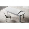 Table extensible 90x160-220cm blanc cuisine salle à manger Bibi Long White Remises