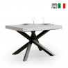 Table à manger extensible 90x130-234cm design blanc moderne Volantis Vente