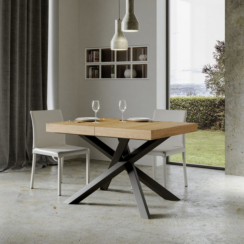 Volantis Wood Table à manger extensible 90x130-234cm bois moderne