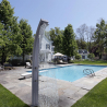 Douche extérieure solaire 30lt jardin piscines pommeau de douche mitigeur lave-pieds Lea Vente