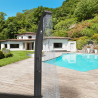 Douche extérieure solaire 30lt jardin piscines pommeau de douche mitigeur lave-pieds Lea Dimensions
