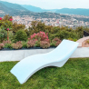 Chaise longue piscine jardin bain de soleil design blanc Vega Choix