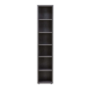 Bibliothèque en bois moderne avec 6 étagères en colonne couleur grise Hart Remises