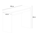 Bureau design rectangulaire avec tiroir blanc pour travail et études 100x40cm Sidus Réductions