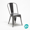 lot de 20 chaises industrielles style métal pour cuisine et bar steel one 