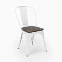 lot de 20 pièces chaises industrial acier bois pour cuisine et bar steel wood 