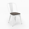 lot de 20 pièces chaises industrial acier bois pour cuisine et bar steel wood 