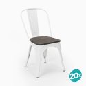 lot de 20 pièces chaises industrial acier bois pour cuisine et bar steel wood 