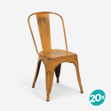 lot de 20 chaises design industriel métal vintage shabby chic style steel old Caractéristiques