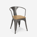 lot de 20 chaises style design industriel bar cuisine steel wood arm light Dimensions