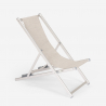 4 chaises de plage pliantes réglables en aluminium Riccione Gold 