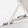 4 chaises de plage pliantes réglables en aluminium Riccione Gold 