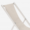 4 chaises de plage pliantes réglables en aluminium Riccione Gold 