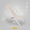 4 chaises de plage pliantes réglables en aluminium Riccione Gold 