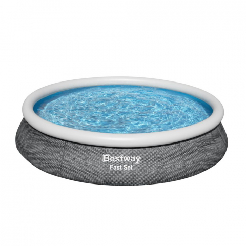 Piscine hors sol rond 457x84 avec accessoires Bestway Fast Set Promotion