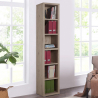 Bibliothèque verticale en bois 6 pièces design moderne Ely Promotion