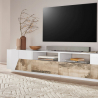 Meuble TV salon 260x43cm mur moderne bois blanc More Wood Caractéristiques