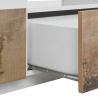 Meuble TV salon 260x43cm mur moderne bois blanc More Wood Choix